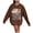 Brown, variant on Boho Flower Sweatshirt Unisex Sweater Women Floral Minimalist Sweater Flower Print Sweatshirt Woman Oversized Flower Shirt Casual