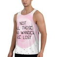 thumbnail image 2 of Fotbe Not All Those Who Wander Are Lost Pattern Men's Quick Dry Workout Tank Top Gym Muscle Tee Fitness Bodybuilding Sleeveless T Shirt Breathable Workout Shirt-XX-Large, 2 of 9