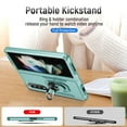 thumbnail image 3 of Nalacover Military Grade Heavy Duty Case for Samsung Galaxy Z Fold4, Rugged Rotated Ring Holder Kickstand Bracket Cover with Magnetic Car Mount Soft TPU Shockproof Lens Protective Case, Green/Green, 3 of 9