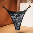 thumbnail image 2 of Lingerie for Women Sheer Mesh Panties for Women Lace Leopard Briefs Thongs Underwear for Confidence and Comfort Grey One Size, 2 of 4