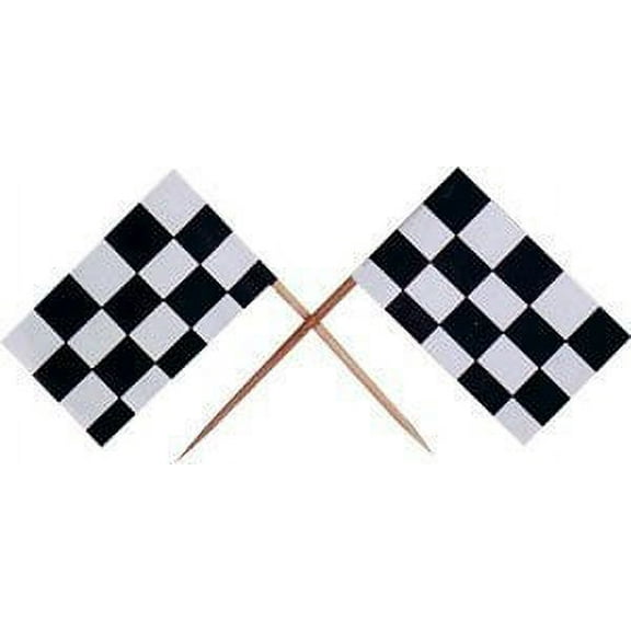 Race Car Flag Picks - Party Supplies - 144 Pieces
