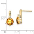 thumbnail image 2 of Primal Gold 10 Karat Yellow Gold Citrine and Diamond Earrings, 2 of 4