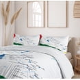 thumbnail image 6 of Ambesonne Island Duvet Cover Sets, Bahamas Map Beach Ocean, 2-King, Hunter Green Blue Red, 6 of 7