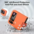 thumbnail image 3 of Samsung Galaxy Z Flip 4 Case Shockproof Heavy Duty Protective Cover with Ring Phone Case for Galaxy Z Flip 4 5G-Orange, 3 of 14