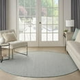 thumbnail image 2 of Nourison Courtyard Indoor/Outdoor Ivory/Aqua 6' x Round Area Rug (6 Round), 2 of 11
