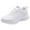 White, variant on WEAIXIMIUNG Womens Sneakers Size 8.5 Wide Women Sports Shoes Fashionable New Pattern Pure Color Leather Comfortable Flat Bottom Lightweight Lace Up Casual Shoes