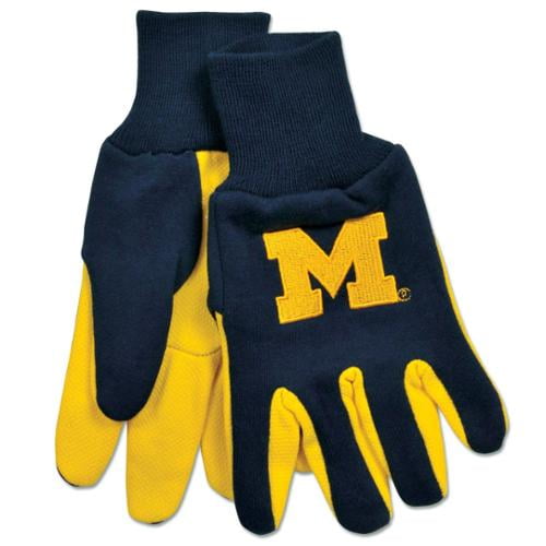 NCAA Michigan Wolverines Two-Tone Gloves, Blue Yellow by Wincraft, Inc.
