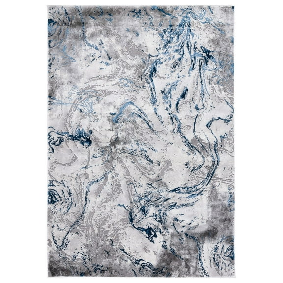 SAFAVIEH Craft Kaelee Abstract Area Rug, 5'3" x 7'6", Grey/Blue