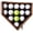 Walnut, variant on 14 Softball Ball Display Case Cabinet - Home Plate Shaped