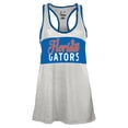 thumbnail image 2 of Women's Pressbox White/Royal Florida Gators Tracy Racerback Burnout Tank Top, 2 of 3