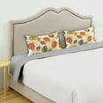 thumbnail image 3 of Yayeee Pillowcase Queen Size Set of 2 Satin Wrinkle Resistant Pillow Case, Beige Leaves, 3 of 7