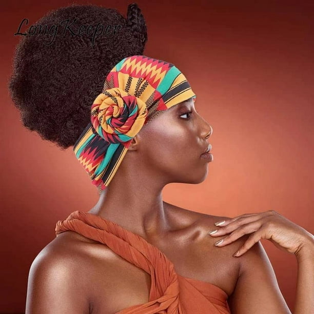 CAKURE Diademas Bohemias Anchas Anudadas Con Turbante Africano, Bandas Gruesas Para La Cabeza Para Yoga Correr Entrenamiento Bandas Para El