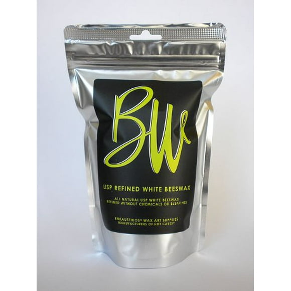 Beeswax US Pharmaceutical Grade White 16 oz Resealable Bag by Enkaustikos