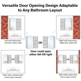 thumbnail image 2 of ANGELES HOME 32" x 36" Tri-ViewAluminum Bathroom Medicine Cabinet and Open Shelf Set with Adjustable Glass Shelves, Copper-Free Mirror, Recessed or Surface Mount, 2 of 16