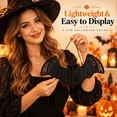 thumbnail image 4 of 3pcs Black Wicker Bat Festive Wall Accent, Woven Bamboo Halloween Decoration, Minimalist Spooky Ornament for Living Room, Entryway, Porch & Holiday Home Display, 4 of 8