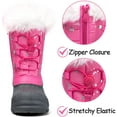 thumbnail image 6 of Kushyshoo Snow Boots Lined Waterproof Pink Winter Boot Big Kid Size 1, 6 of 8