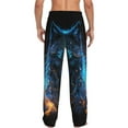 thumbnail image 7 of Salouo Cool Blue Light Wolf Print Pajama Pants for Men, Lounge Pants Elastic Waistband Casual Men's sleepwear Loungewear Sleep Pajama Pant -Large, 7 of 7