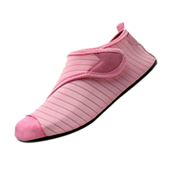 WLOELOEW Comfortable Water Shoes For Women And Men In Pink Nylon And Spandex Fabric Size 6.5 Us Foot Length 9.45 Inches Anti Slip Barefoot Style