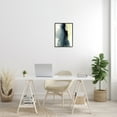 thumbnail image 2 of Stupell Industries Fluid Layered Abstraction Grey Blue Yellow Distortion Rustic Painting Black Framed Art Print Wall Art, 16 x 20, Design by Kippi Leonard, 2 of 7