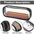 thumbnail image 3 of 8 estuches transparentes de PVC para lápices, estuche transparente para maquillaje, bolsas de gran capacidad con cremallera para papelería y almacenamiento de cosméticos JM, 3 of 5