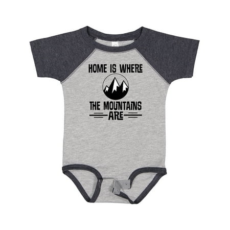 

Inktastic Home is Where the Mountains Are Boys or Girls Baby Bodysuit