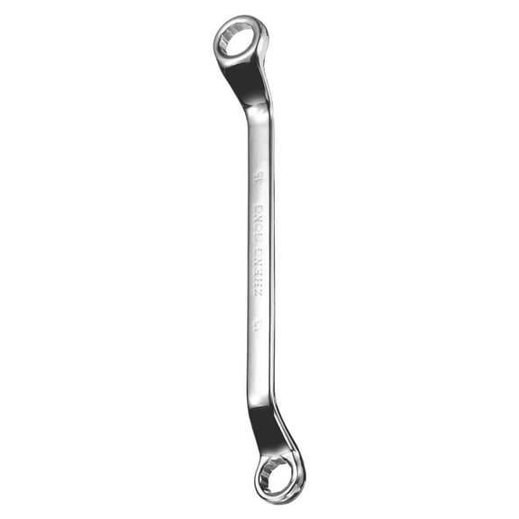 75 Degree Offset Box End Wrench 13mm x 15mm Metric 12 Point Mirror Chrome Plated Alloy Steel Double Box Wrenches Long Industrial Grade Torx Box Wrench Repair Tool