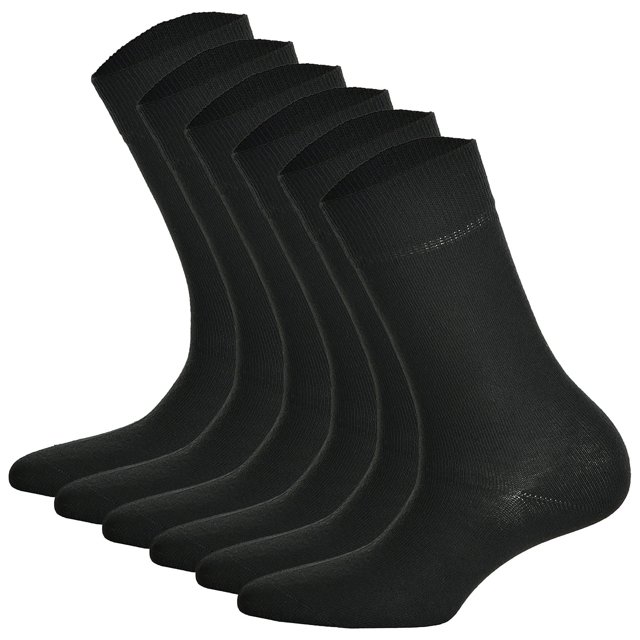 Hudson 6 pares de calcetines para mujer - Only 6-pack, calcetines cortos, cinturilla confort, Unicolor Negro 39-42