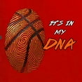 thumbnail image 3 of Wild Bobby, Basketball Fingerprint It's In My DNA, Sports, Women Standard V-Neck Tee, Red, X-Large, 3 of 5