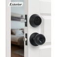 thumbnail image 3 of ( ) Matte Interior Door Knob with Lock for Bedroom/Bathroom Keyless Privacy Door Knobs for Bed/Bath by, 3 of 8
