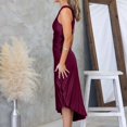 thumbnail image 4 of Women's One Shoulder Dress, Asymmetric Pleated Cocktail Party Dresses, Flattering High Waisted Accordion Ruffle Summer Wedding Guest Midi Gown, 4 of 5