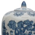 thumbnail image 2 of Oriental Furniture 11" Ladies Blue & White Porcelain Vase Jar, decorative item, end table item, 2 of 3