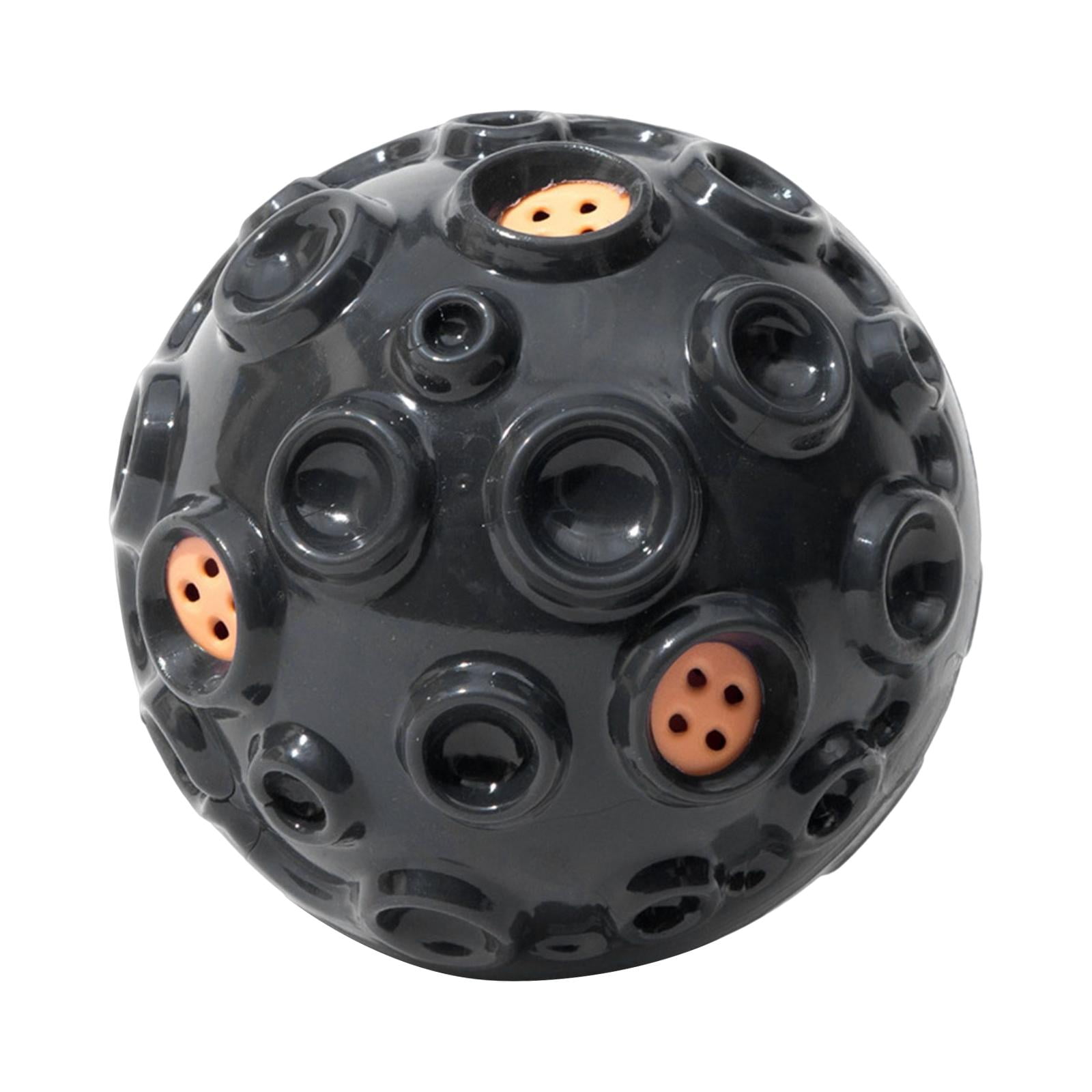 Bvdfgk Aggressive Chew Dog Toy Ball, Interactive Dog Ball with Squeaking Sound, Durable Black
