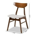thumbnail image 6 of Baxton Studio Danica Mid-Century Modern Transitional Light Grey Fabric Upholstered and Walnut Brown Finished Wood, 6 of 6