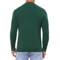 thumbnail image 3 of SUÉTER DE PULLOVER DE CUELLO ALTO PARA HOMBRE INSPIRE CHIC, CON CREMALLERA DE CUARTO, TEJIDO, TIPO POLO, TAMAÑO M, VERDE, 3 of 6