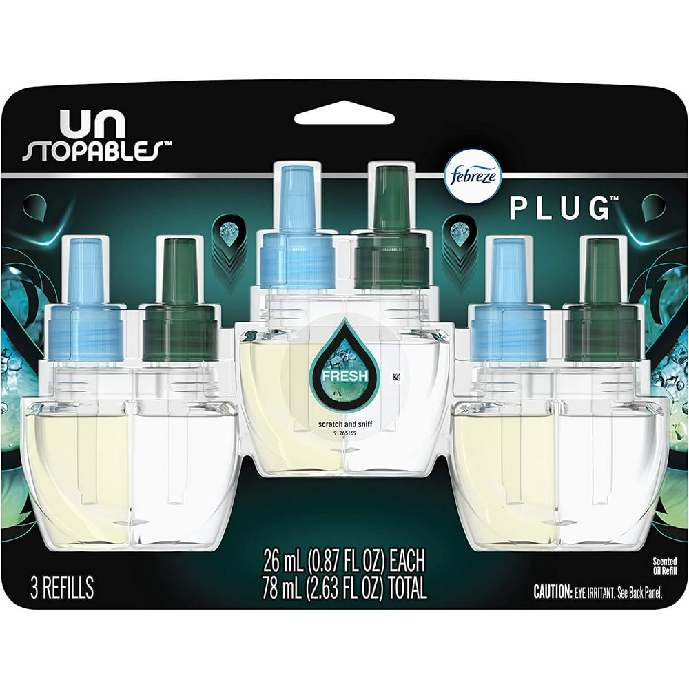 Febreze Plug in Air Fresheners, Unstopables Fresh, Odor Eliminator
