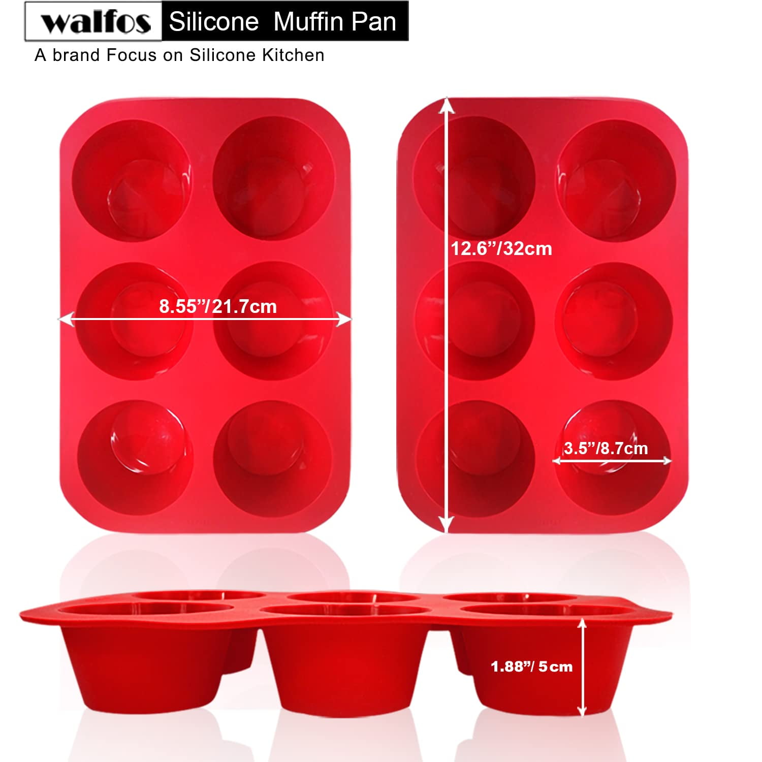 Silicone 6-Cup Muffin Pan - Duluth Kitchen Co
