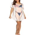 thumbnail image 3 of MesaSe Paréo de Bain pour Femmes, T-Shirt de Couverture de Maillot de Bain Amusant Imprimé pour Bikini, Robe de Femme, Tenue Amusante pour Fête à la Plage, 3 of 6