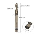 thumbnail image 2 of Uxcell M6 x 1 Titanium Coated High Speed Steel 6542 Combination Drill Tap Bit, 2 of 6