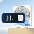 thumbnail image 3 of DURUA 13.6 Inch Portable Table fan, Digital Small Box Fan with 5 Powerful Speed for Home Office Bedroom Bathroom Kitchen, White, 1 Pcs, 3 of 10