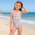 thumbnail image 5 of Grblisyd Girls One Piece Swimsuits Cute Cartoon Crew Neck Swimwear Athletic Bathing Suit 2-13Y, 5 of 6