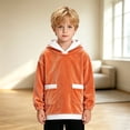 thumbnail image 5 of WhouRiu Boys Girls Solid Color Fuzzy Hoodie Kids Unisex Long Sleeve Hooded Pullover With Pockets Autumn Winter Cozy Warm Soft Sweatshirts,12-13 Years, 5 of 9