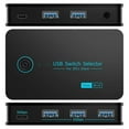 thumbnail image 2 of New USB3.0 KVM Switch Hotkey Switcher for PC Keyboard Mouse Printer 2 PCs Sharing 4 Devices Shared Controller 5Gbps, 2 of 5