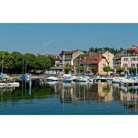 - LAMINATED POSTER Lutry Port Lausanne Geneva Switzerland Vaud Lake Poster Print 24 x 36
