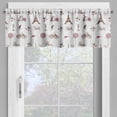 thumbnail image 2 of Ambesonne Paris Valance Pack of 2, City of Love and Fashion, 54"X18", Redwood Pearl Pink, 2 of 5