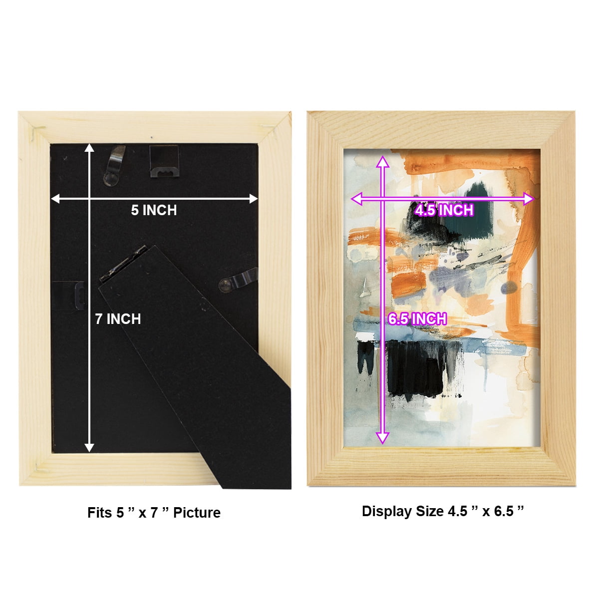Seria II - Framed Print w/glass - Natural Wood