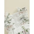 thumbnail image 6 of Suealasg Baby Girls Romper Dress Sleeveless Square Neck Floral Embroidery Tulle Dress 6 12 18 24 Months Infant Newborn Girls Summer Birthday Party Photo Shoot Clothes, 6 of 8