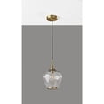 thumbnail image 2 of Adesso Bradford Pendant, Antique Brass, Clear Glass w. Metal Rim Shade, 2 of 2