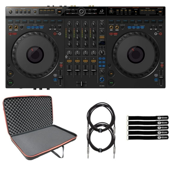 AlphaTheta DDJ-GRV6 4-Channel DJ Controller with Properly Fitting Transport Bag Package