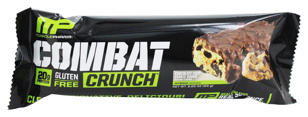 Muscle Pharm Combat Crunch Bar Chocolate Chip Cookie Dough 2.22 oz. by MusclePharm