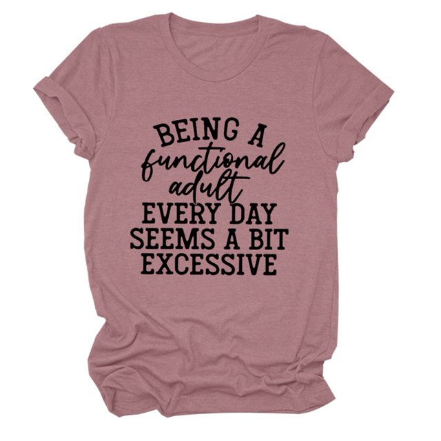 Camiseta holgada de manga corta con estampado de letras, elástica, para mujer, talla M, camiseta negra de verano en color oro rosa